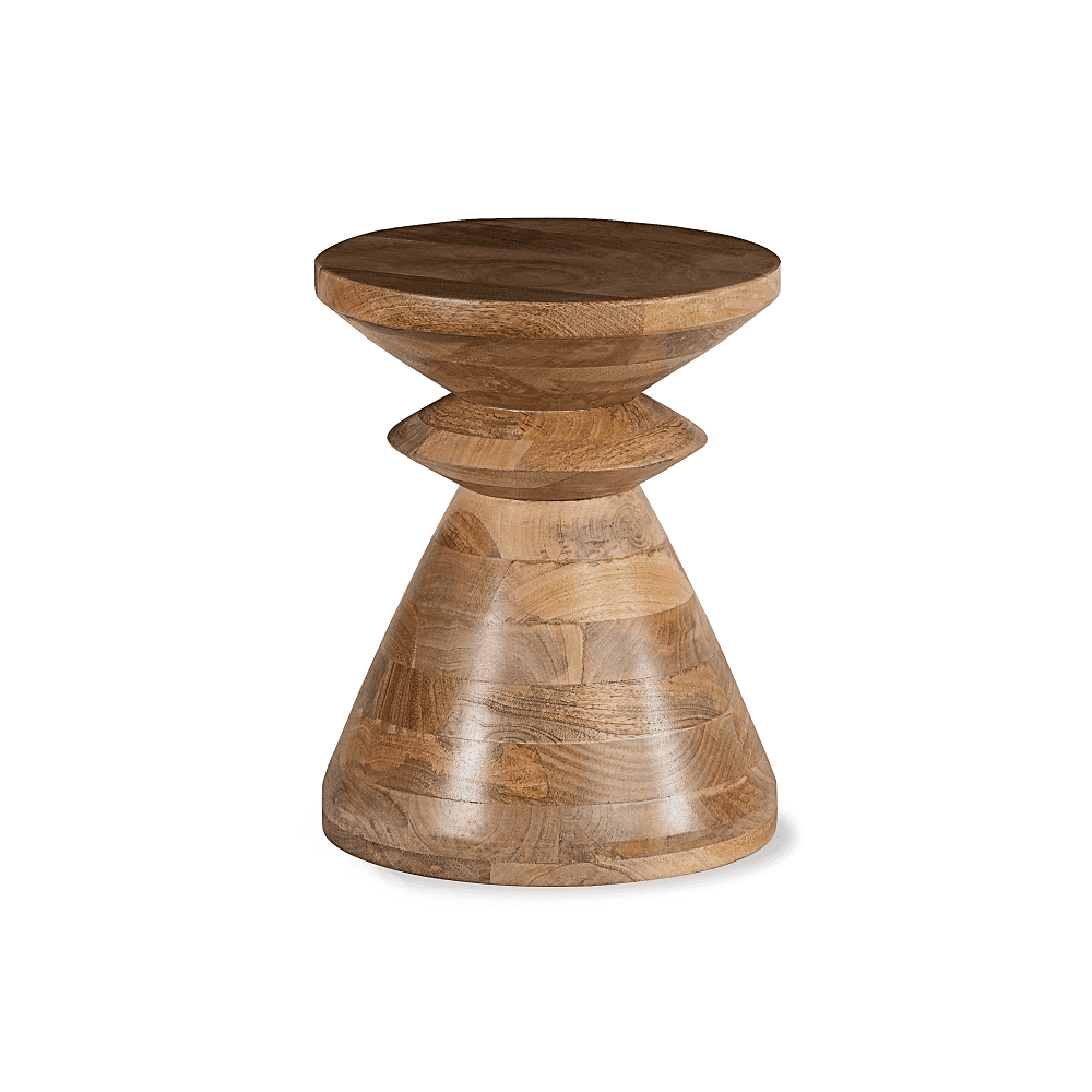 drum side table wood