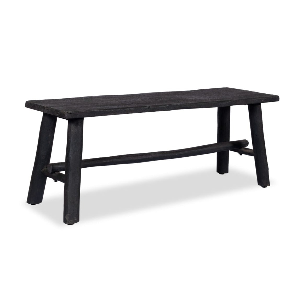 Shop Aries Black Wooden Bench for Living room, Dining Room Online