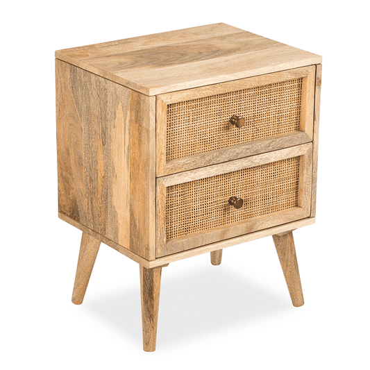 rattan bedside table