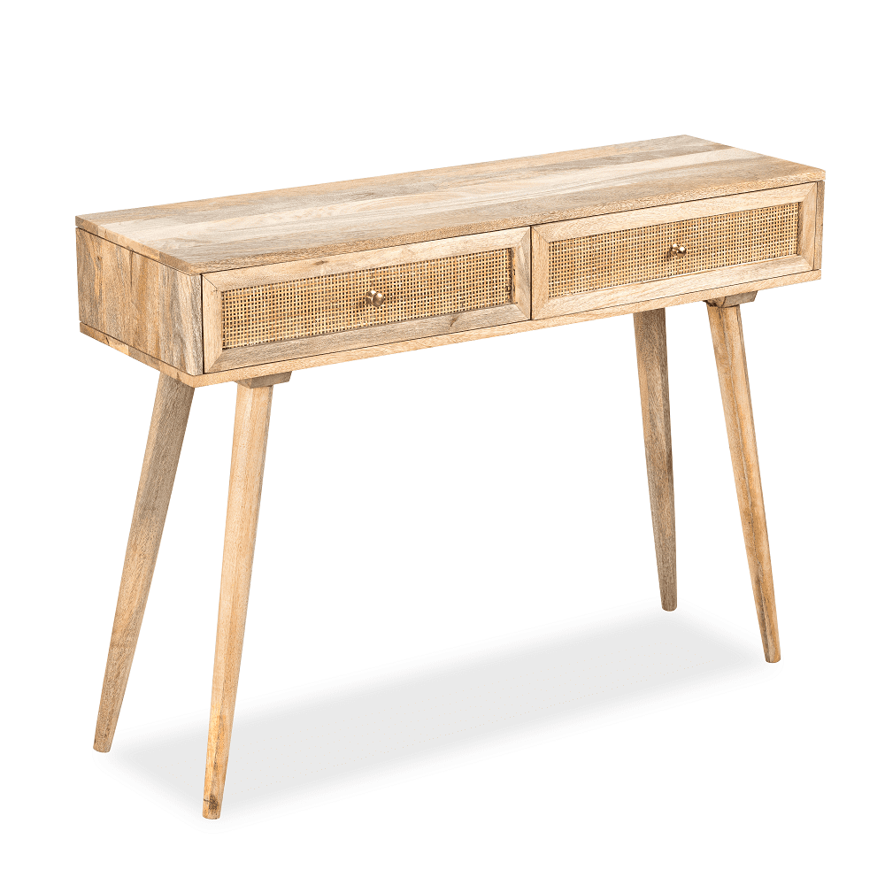 rattan console table