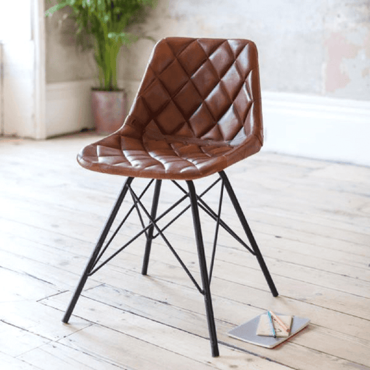 Leather dining chair