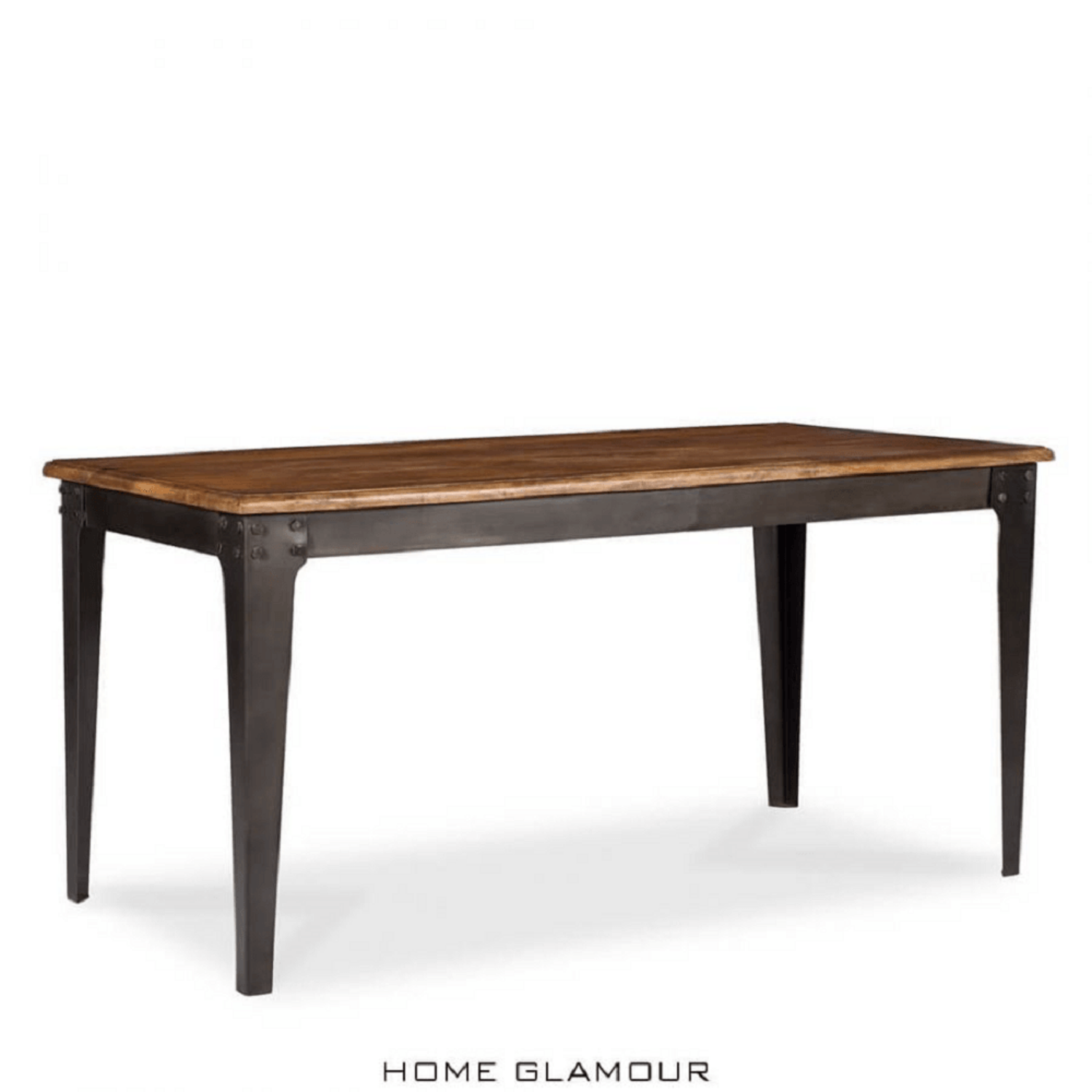 Edward Metal Wooden Dining Table - Main Image
