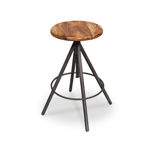 height adjustable metal wooden bar stool 