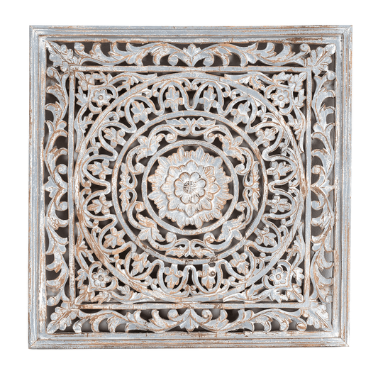 vintage wood carving wall hanging