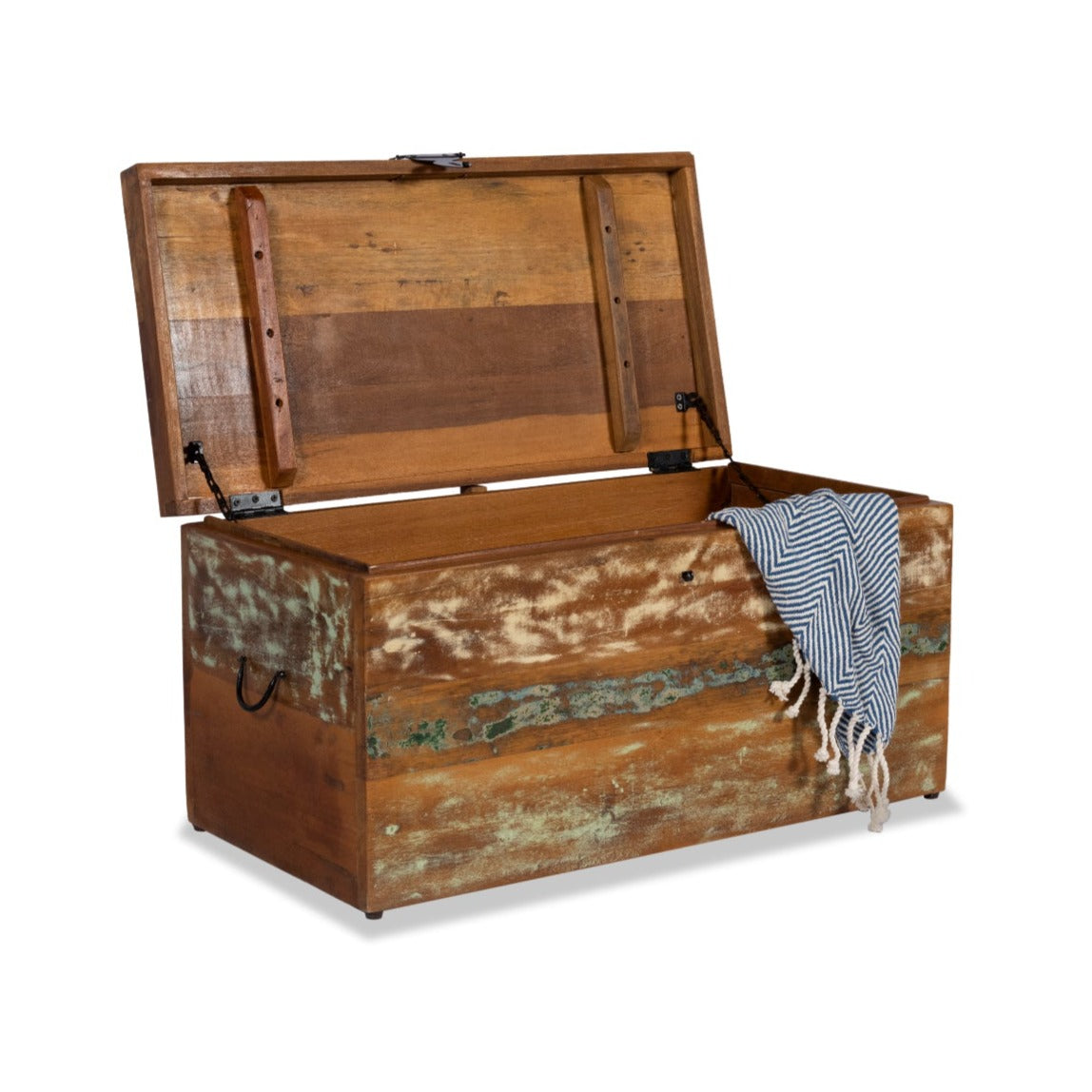 antique wooden trunk box