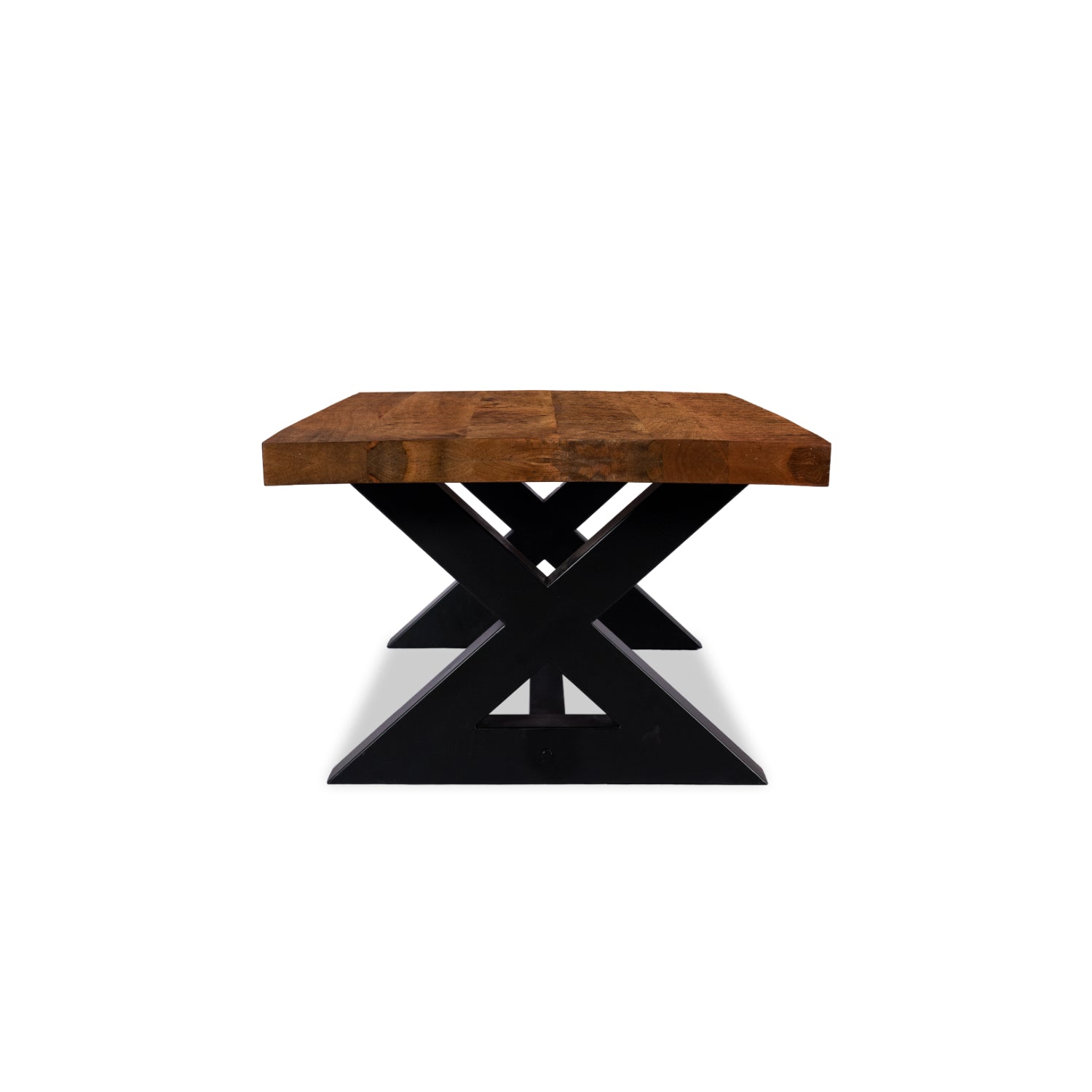 metal and wood coffee table