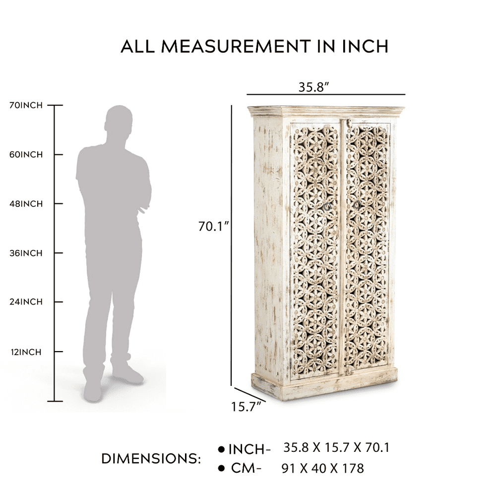 Seattle Distressed Wardrobe - Home Glamour