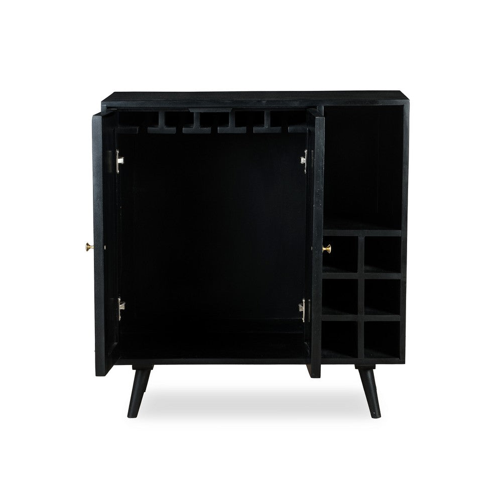 bar cabinet in black finish