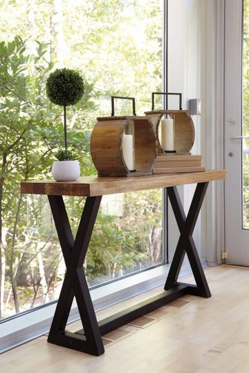 Denver Metal Wooden Console Table