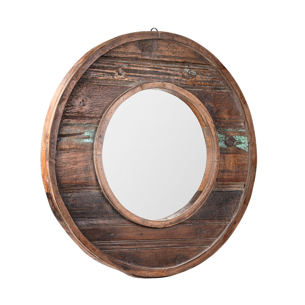 vintage round mirror