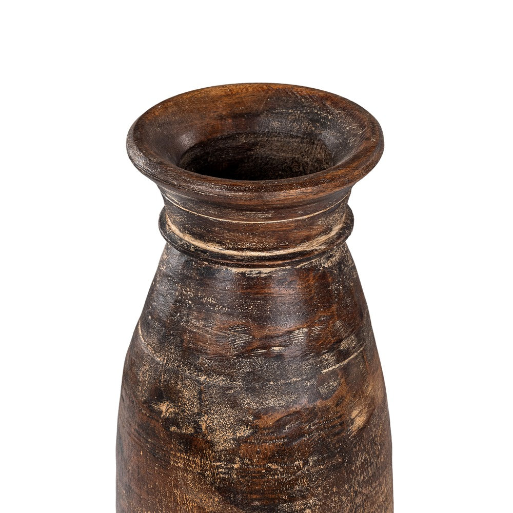 antique wooden pot