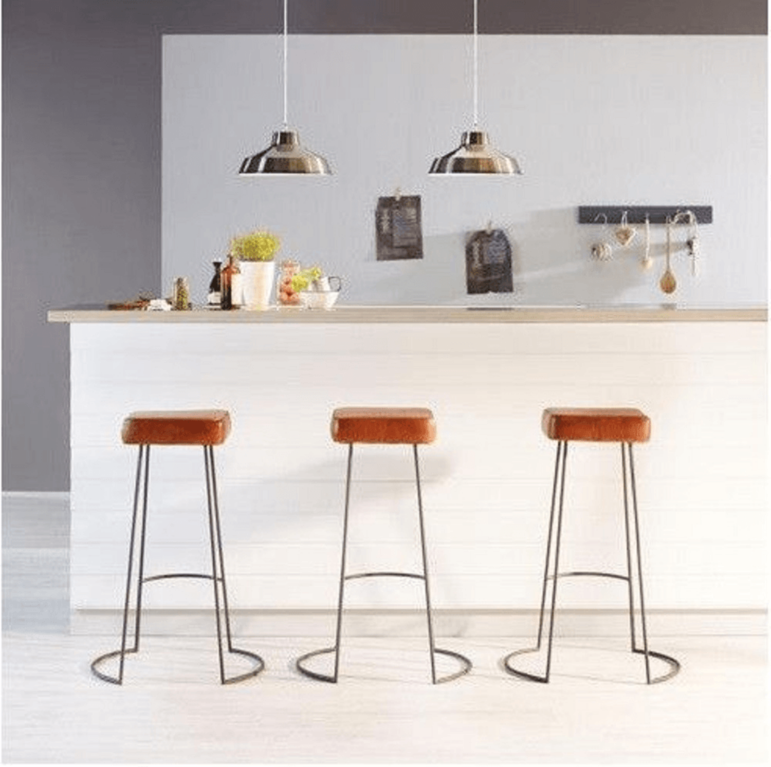 tan leather counter stools