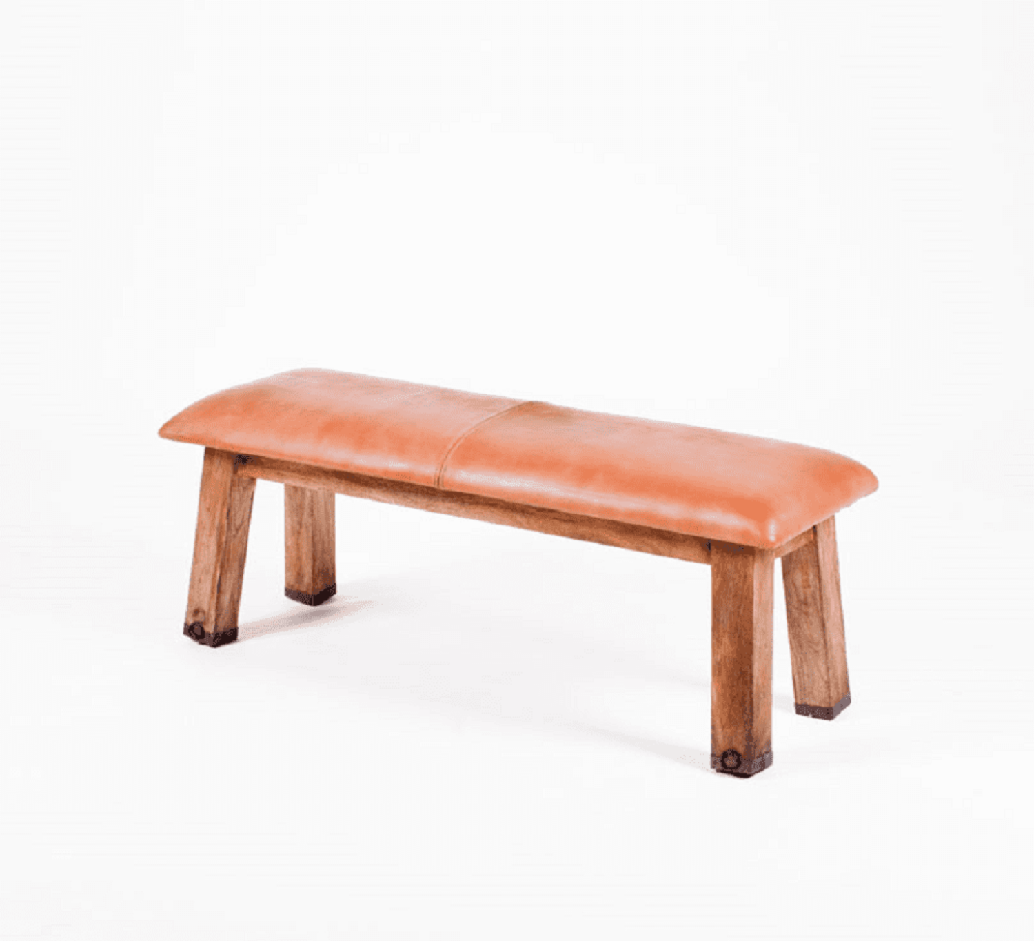 small leather bench for living room