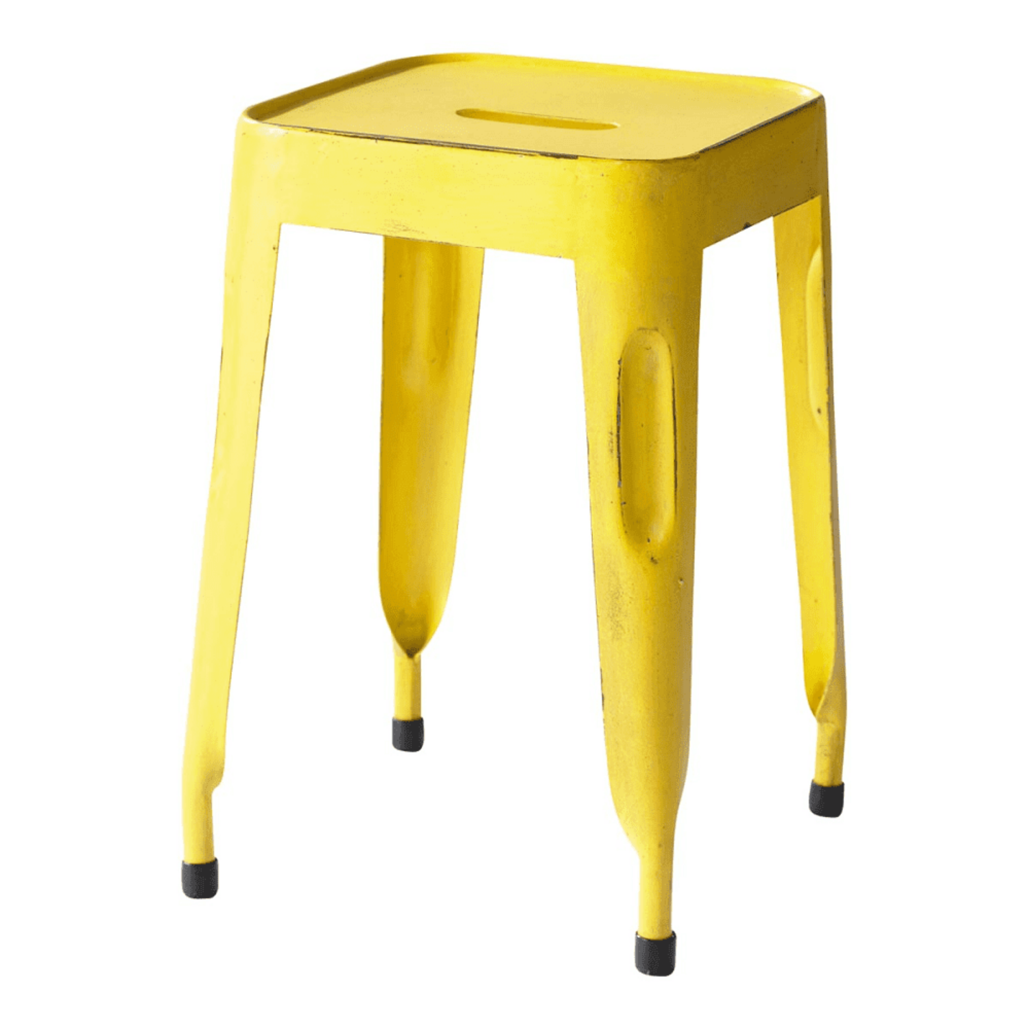 yellow metal stool