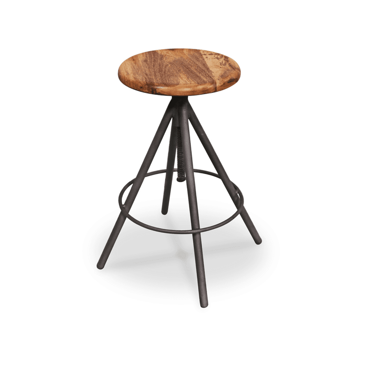 height adjustable metal wooden bar stool 