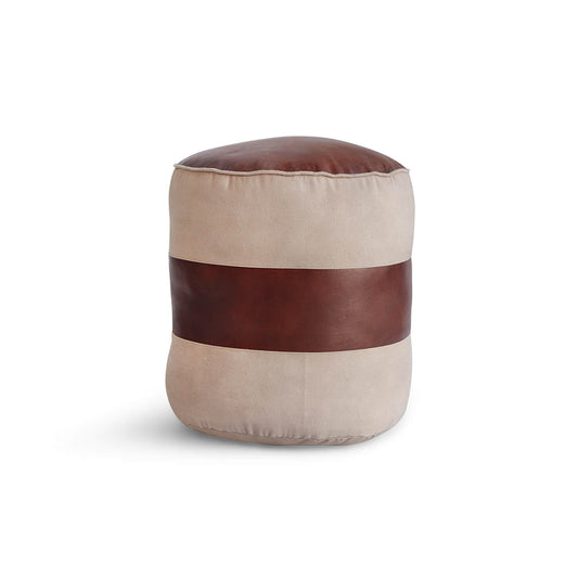 canvas leather pouffe online india