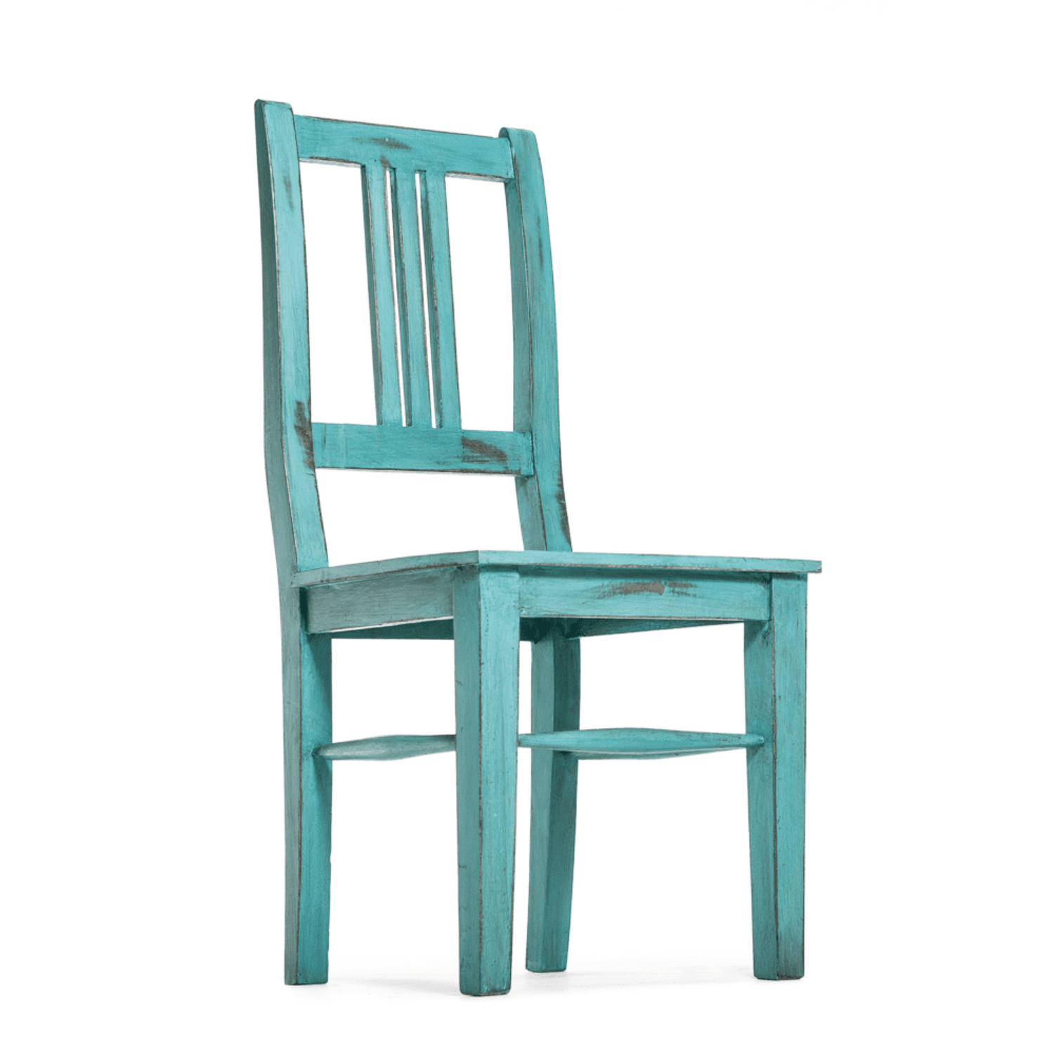 blue wooden dining chairs