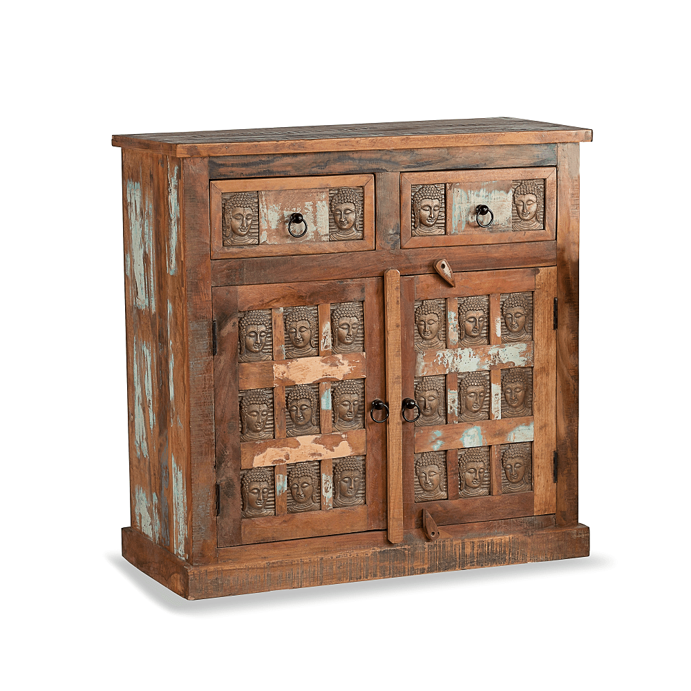 reclaimed buddha storage cabinet