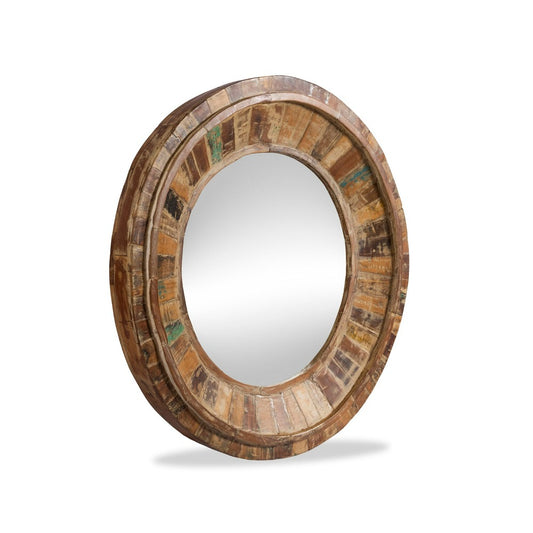 Reclaimed round mirror frame