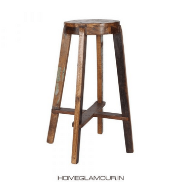 Reclaimed wood bar stool
