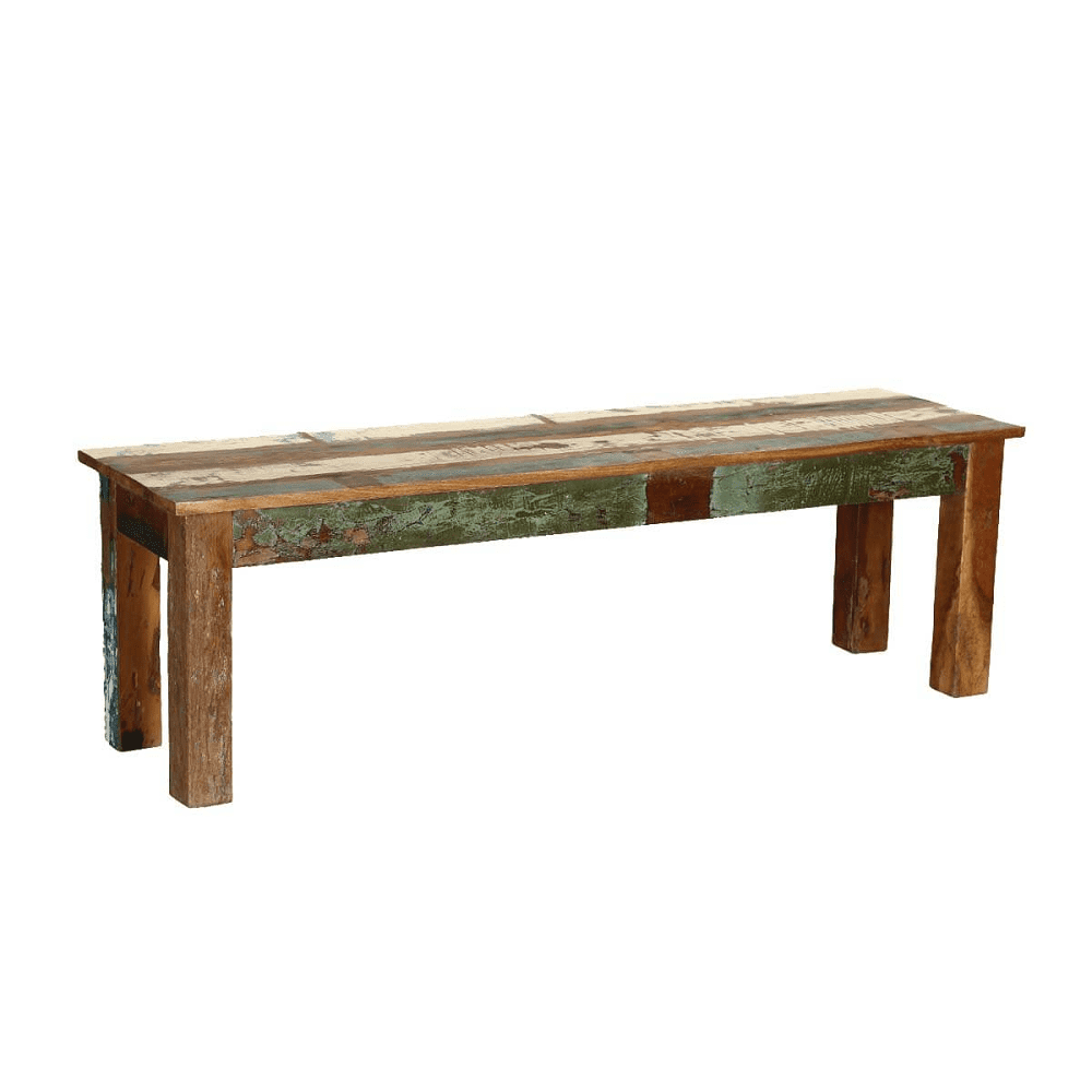 reclaimed wood bench for living room