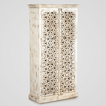 Distressed solid wood almirah for storage online india