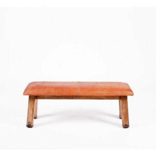 leather wooden bench for entry way