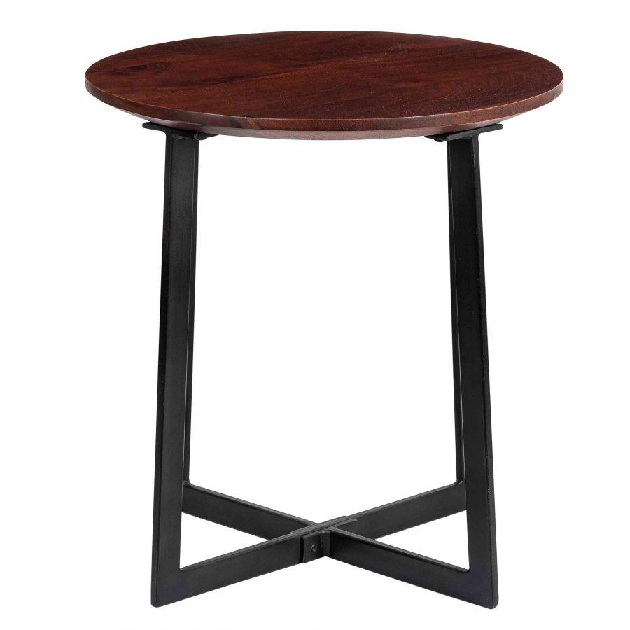 Metal Side Table : Buy Ella Black Metal & Wood Side Table in India ...