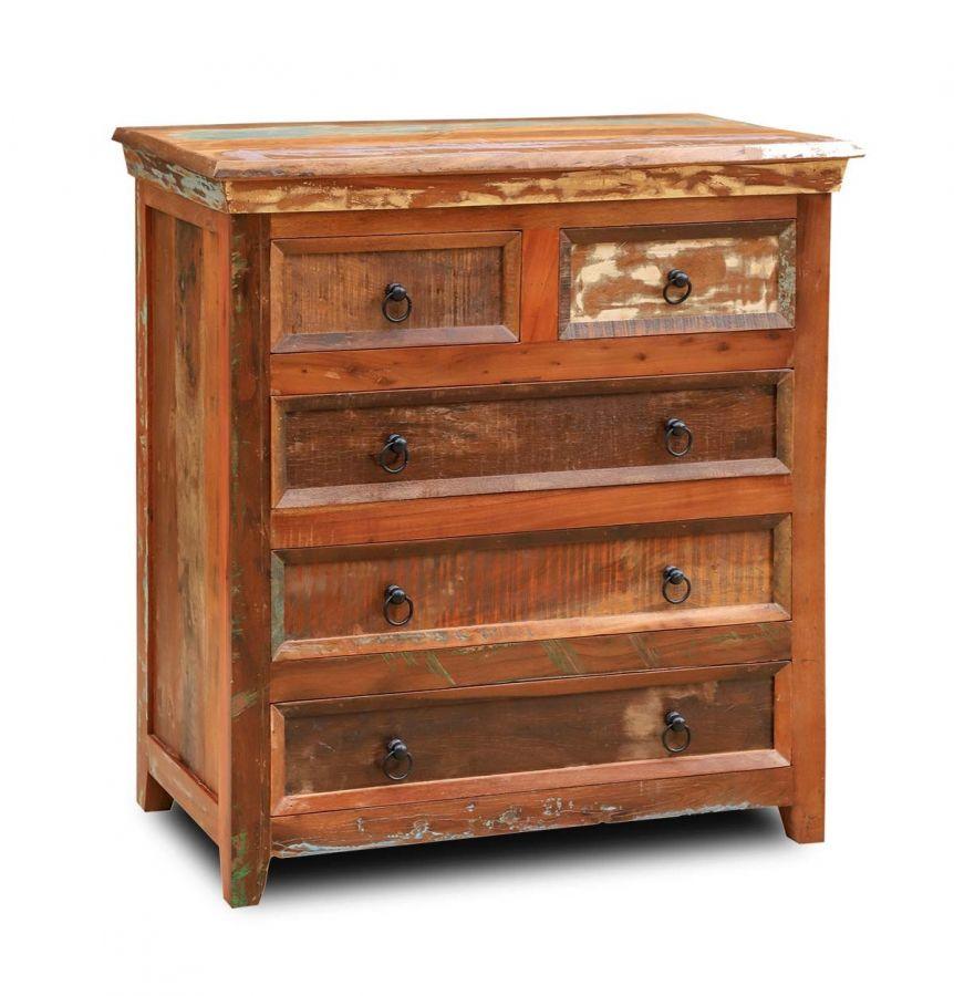Reclaimed 2 Plus 3 Chest Of Drawers - Home Glamour