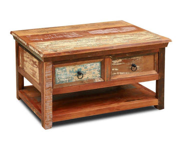coffee table for living room, coffee table with storage, coffee table with reclaimed wood, coffee table with drawers