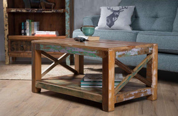 Reclaimed X Coffee Table - Home Glamour